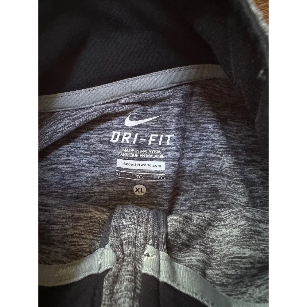 Nike Men's Dri Fit Gray Heather 1/4 Zip Long Sleeve Pullover Size XL - Picture 3 of 6